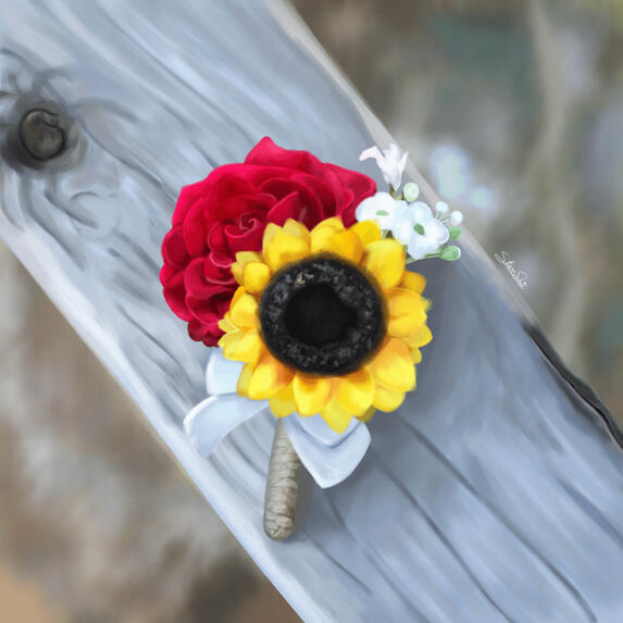 Sunflower & Rose